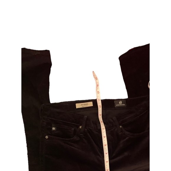 Adriano Goldschmied Black Velour "The Legging-Super Skinny" Size 27R - Picture 5 of 6